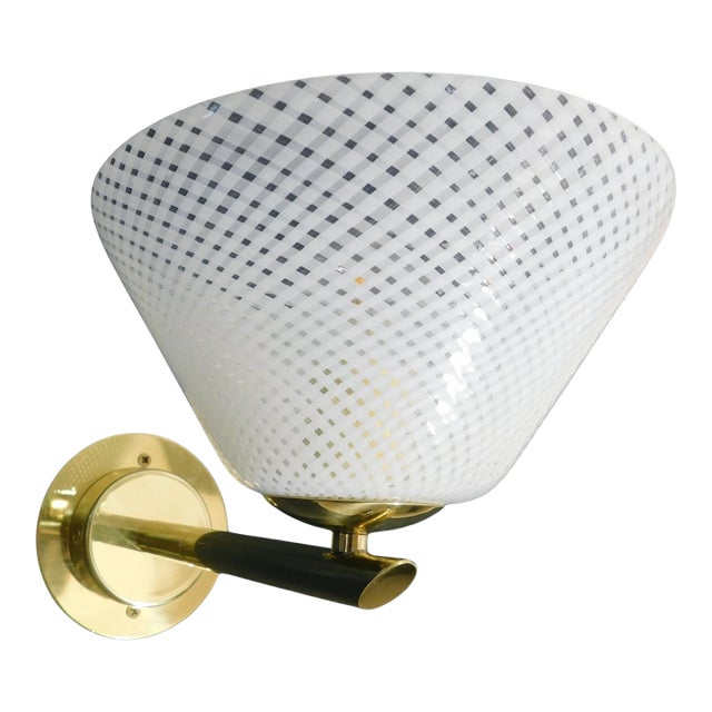 1950s Murano Reticello Cup Sconce by Barovier E Toso For Sale