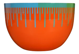 Richard Anuszkiewicz Op Art Enamel Bowl Made for the Hirshhorn Museum and Sculpture Garden, Smithsonian Institute, Washington d.c. 1976