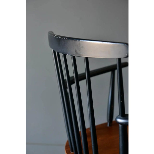 Danish Spindle Back Arm Chair by Thomas Harlev for Farstrup, 1960 For Sale In Los Angeles - Image 6 of 12