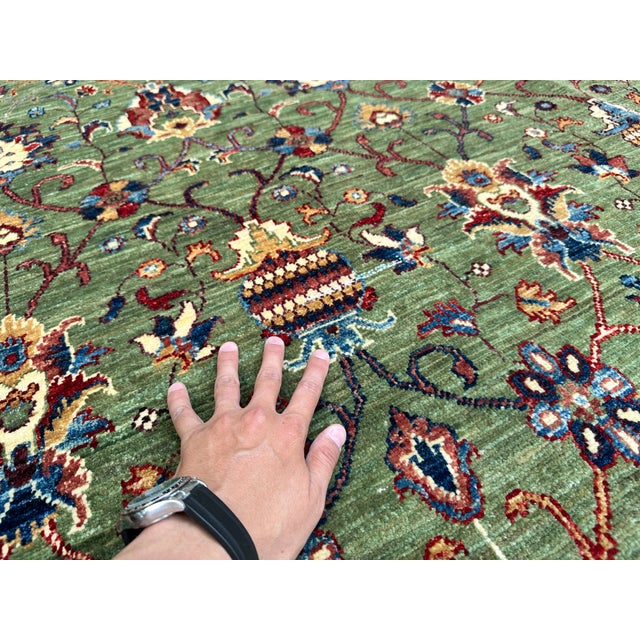 Hand-Knotted Afghan Ziegler Chobi Bidjar Style Wool Area Rug - 8'0" X 9'11" For Sale - Image 11 of 13