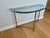 Traditional Vintage Italian Brass and Glass Demi-Lune Console Table For Sale - Image 3 of 18