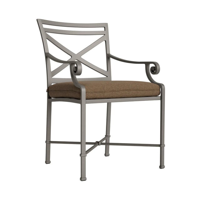 Brown Jordan Venetian Arm Chair, Mica frame with Fusion Moccasian fabric For Sale In Jacksonville, FL - Image 6 of 6