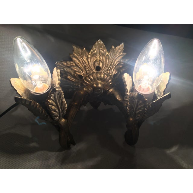 Vintage Bronze Wall Lamp, 1920s For Sale - Image 13 of 17