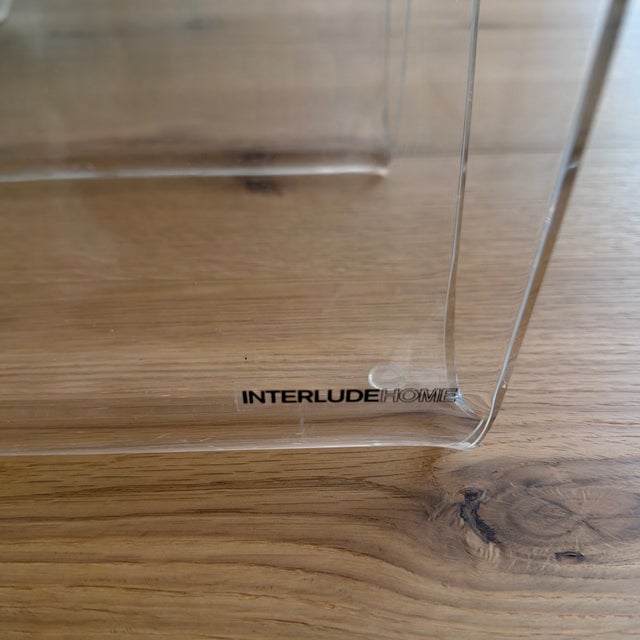 Transparent Acrylic Magazine Rack by Interlude Home For Sale - Image 8 of 8