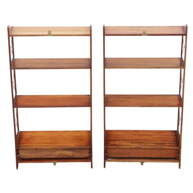 Vintage Mahogany Bookcases, 1980s, Set of 2 For Sale - Image 9 of 11