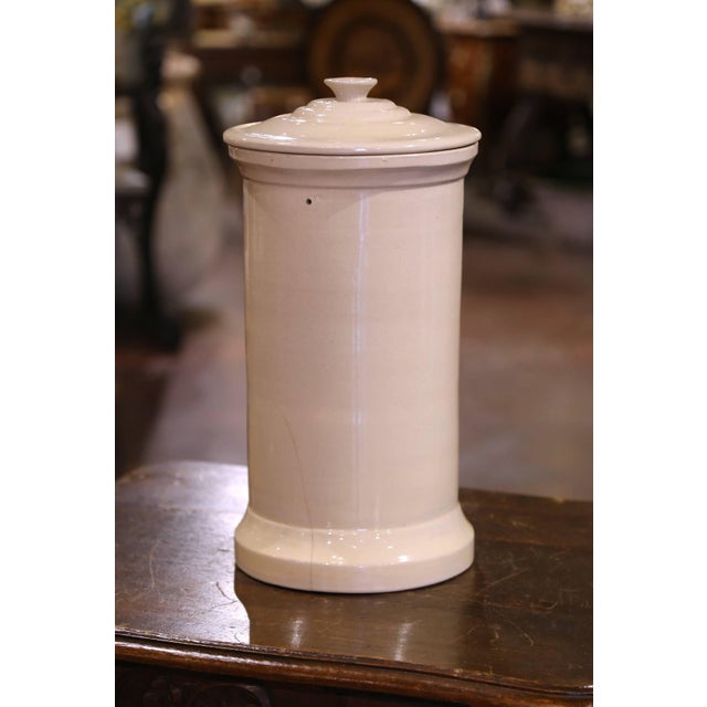 Late 19th Century Set of 2 French Apothecary Pasteur Water Filters in Cream Glaze, 19th Century For Sale - Image 5 of 12