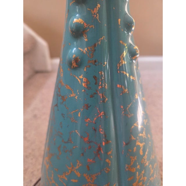 Classic Mid Century Modern Porcelain Lamp For Sale - Image 9 of 12