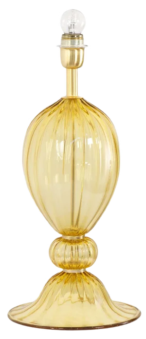 Amber Murano Glass Table Lamp in the style of Mazzega, 1990s