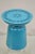 Modern Turquoise Blue Perforated Metal Garden Stool For Sale In Philadelphia - Image 6 of 10
