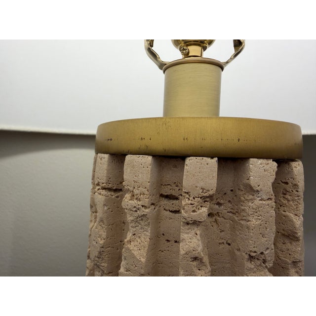2020s Travertine “Quarry” Lamp From Studio a by Global Views For Sale - Image 5 of 10
