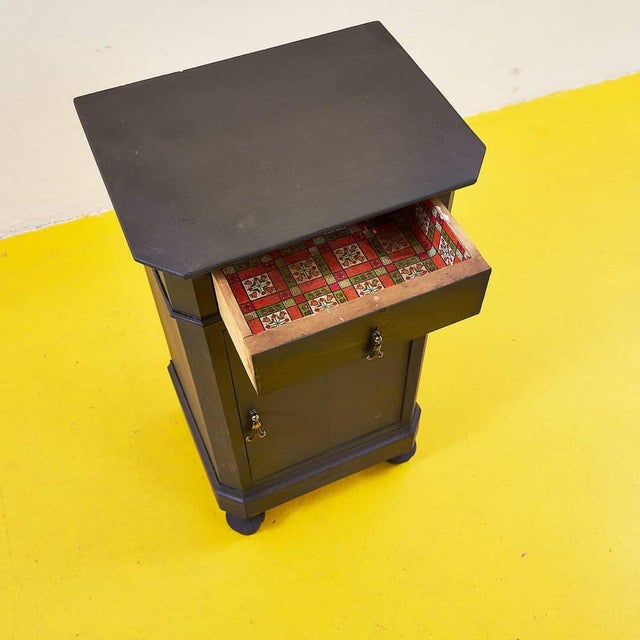 Wooden Bedside Table, Early 1900s For Sale - Image 3 of 7