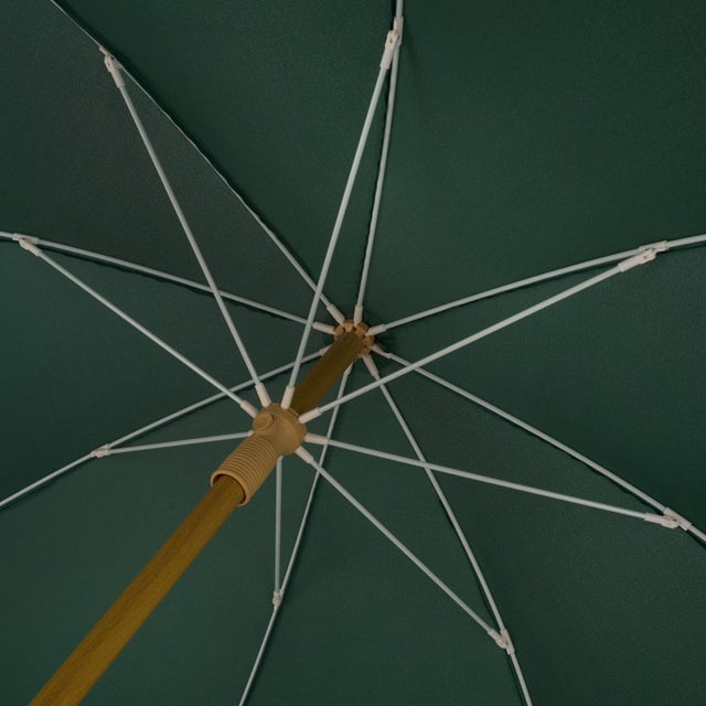 Spritely Home Valencia 6.5 Ft Beach Fringed Umbrella, Green For Sale - Image 4 of 8