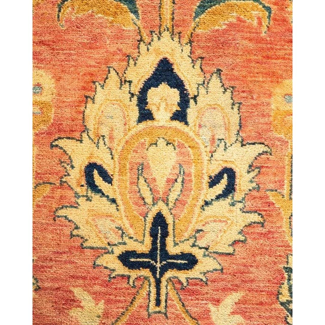 Traditional Mogul, One-of-a-Kind Hand-Knotted Area Rug in Orange, 6' 1" x 9' 2" For Sale - Image 3 of 8