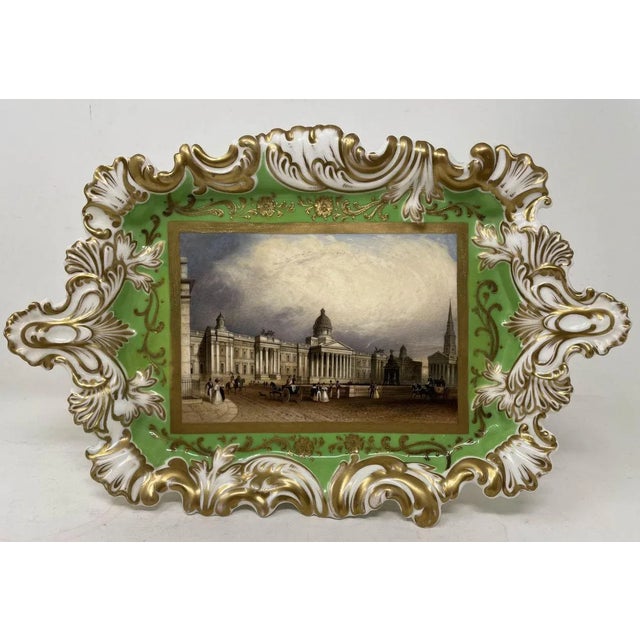 Asparagus Antique Regency Chamberlains Worcester Plate Centerpiece National Gallery London For Sale - Image 8 of 8