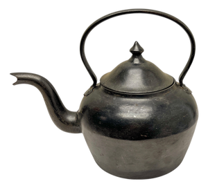 19th Century Gooseneck Cast Iron Tea Kettle, Scotland