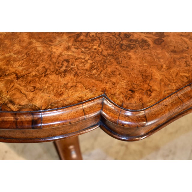 19th Century English Burl Breakfast Table For Sale - Image 9 of 9