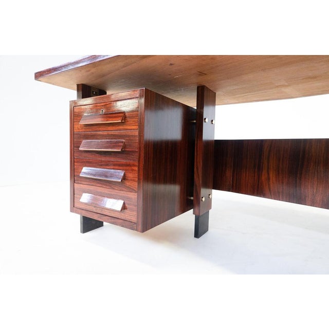 Mid-Century Modern Desk in Wood, Italy, 1960s For Sale - Image 13 of 17