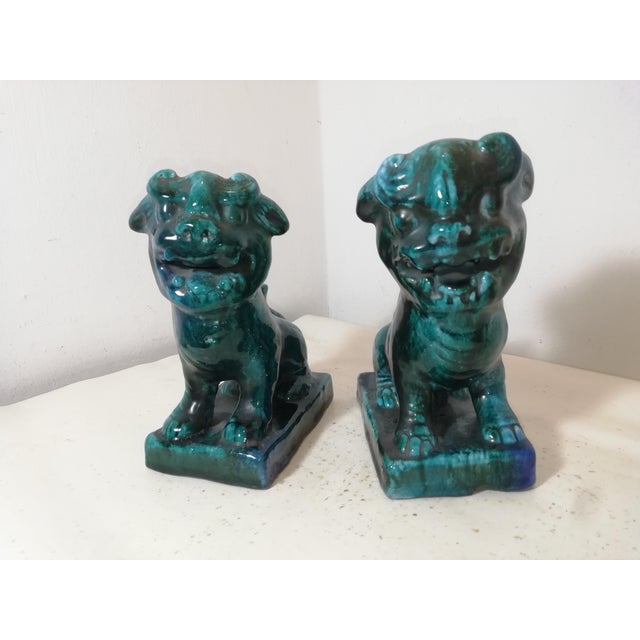 Marcello Fantoni Ceramic Pho Dogs from Marcello Fantoni, Italy, 1950s, Set of 2 For Sale - Image 4 of 12