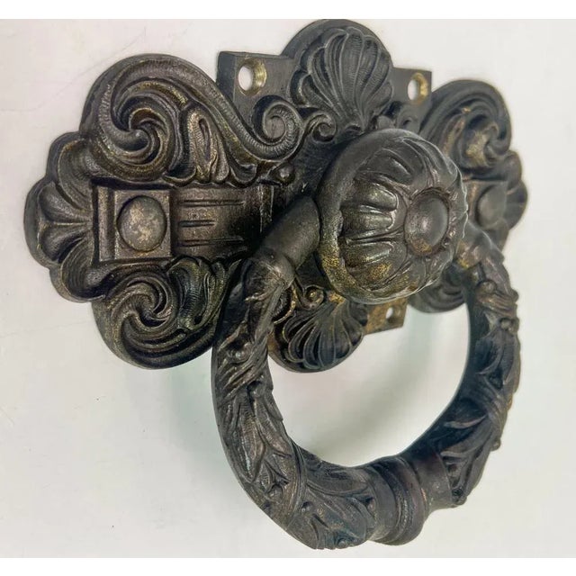 Brown 19th Century Victorian Bronze Door Knocker For Sale - Image 8 of 12