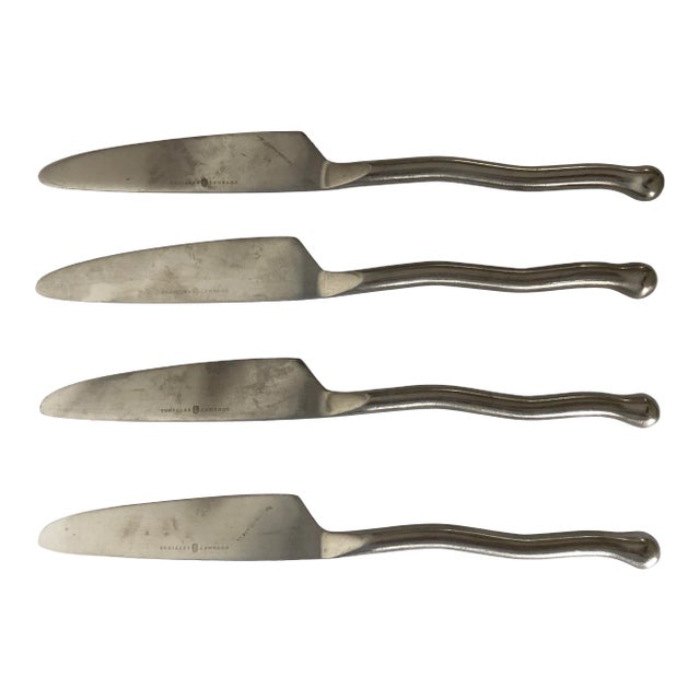 Gourmet Settings Exotique Platinum Stainless Knives S-4 For Sale