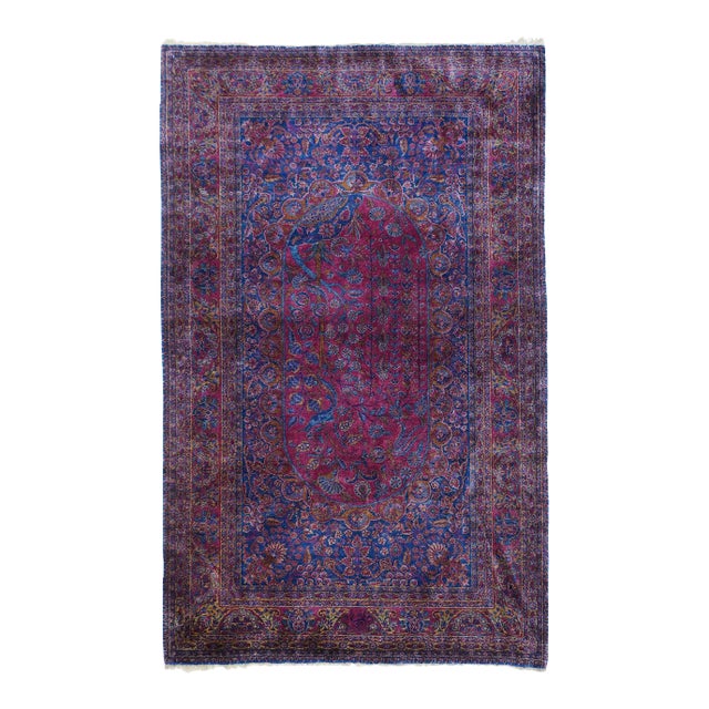 Antique Kashan Rug 4'2'' x 7'0'' For Sale