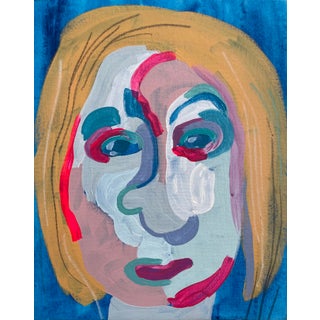 Contemporary Abstract Portrait Painting "The Storyteller, No. 87" For Sale