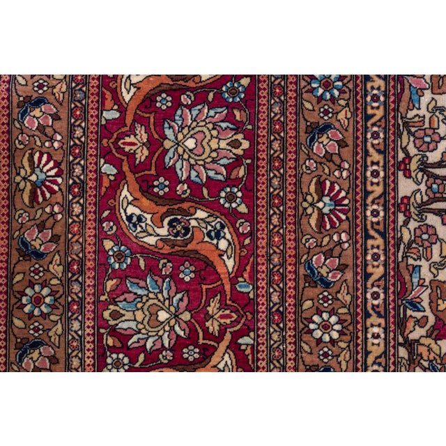 Jewel Tone Antique Isfahan Rug no. 10465 For Sale - Image 4 of 5
