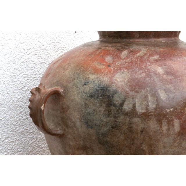 1950s Large Antique Guatemalan Glazed Pot For Sale - Image 5 of 10