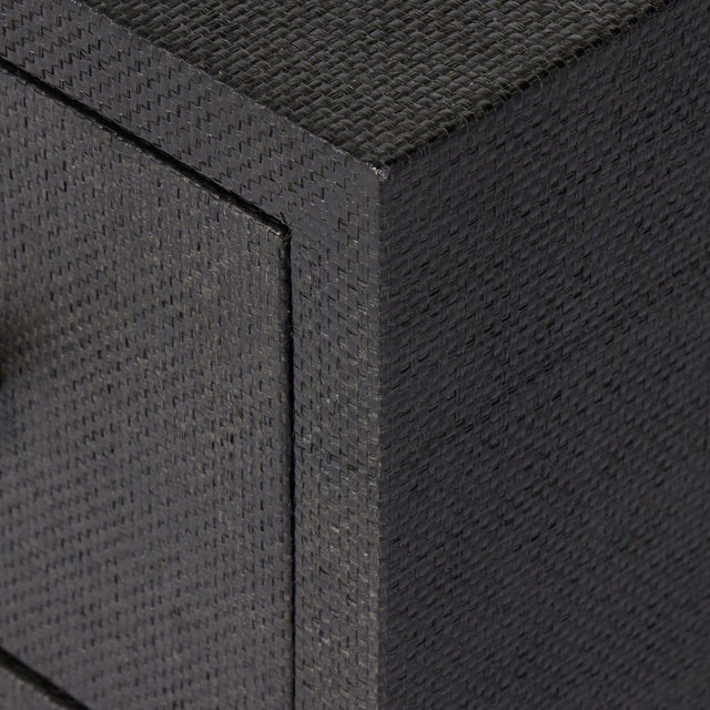Four Hands Fiona Nightstand - Black Raffia For Sale - Image 10 of 12