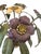 Vintage Italian Hand Painted Potted Tole Violets Floral Arrangement / Flower Sculpture / Object, in Purple & Peach Pink For Sale In Dallas - Image 6 of 9