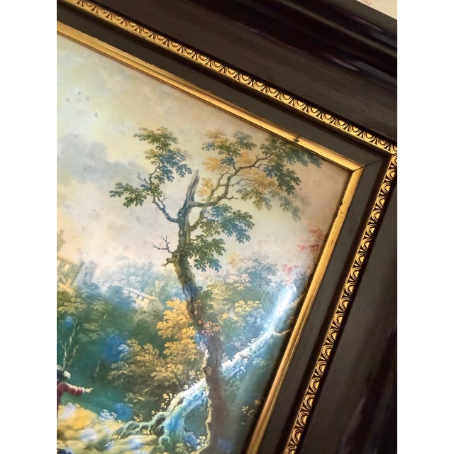 Porcelain Plaque by Emaux Limoges Helca for Cignaroli, 1890s For Sale - Image 6 of 9