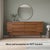 Brown Long Large Mid-Century Modern Walnut Dresser With Brass Accents For Sale - Image 8 of 16
