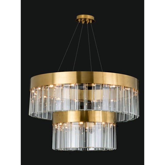 Contemporary Collection Atlas Chandelier in Metal and Crystal by Jago For Sale - Image 3 of 6