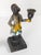 20th Century Decorative Bronze Painted Monkey Butler Candle Stick Holder For Sale - Image 4 of 14