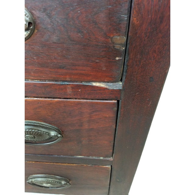 Antique Mission Style Chest of Eight Drawers With Brass Hardware For Sale - Image 17 of 18