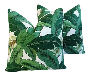 Banana Leaf Feather/Down Pillows - A Pair