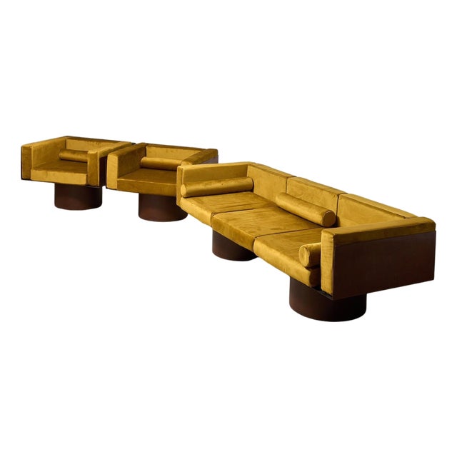 Corten Steel Seating Group, 1980s, Set of 2 For Sale