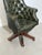 Chesterfield Director's Desk Chair in Green Leather For Sale - Image 4 of 10