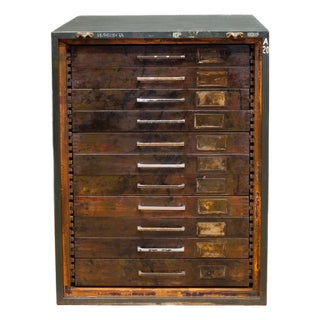 Early 20th C. Flat File Map Cabinet c.1940 For Sale