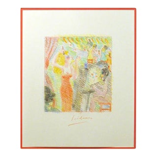 Earl Linderman "Torch Song" Original Colored Drawing Art Artwork For Sale