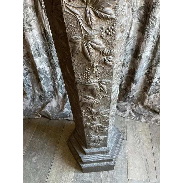 Column Cache Pot in Copper, Set of 2 For Sale - Image 4 of 11