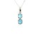 Metal Elegant Blue Topaz 6.48 Carat Oval Cut Two Stone Silver Pendant For Sale - Image 7 of 12