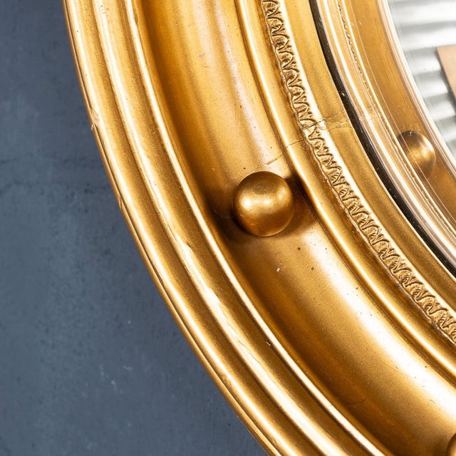 English Wood and Plaster Framed Convex Mirror, 1950s For Sale - Image 14 of 18