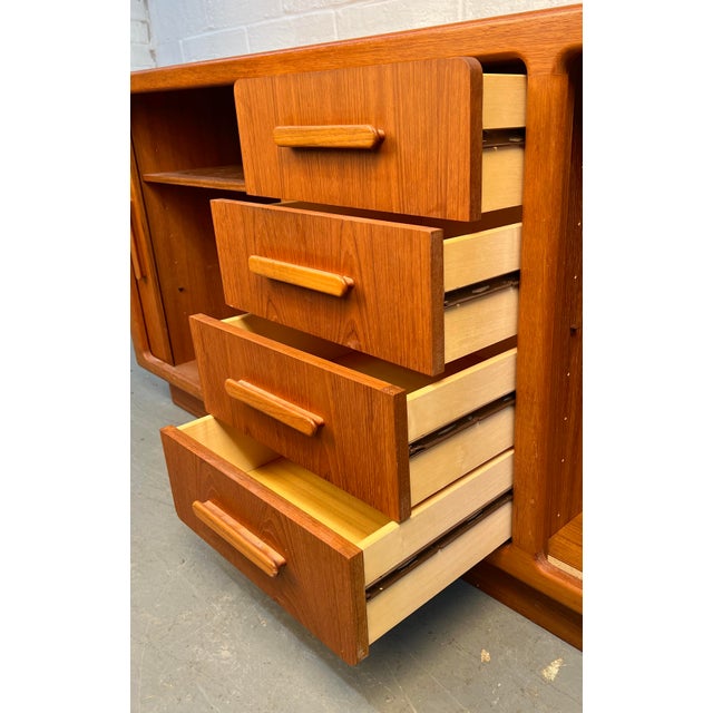 Brown Mid 20th Century Modern Danish Teak Server For Sale - Image 8 of 11