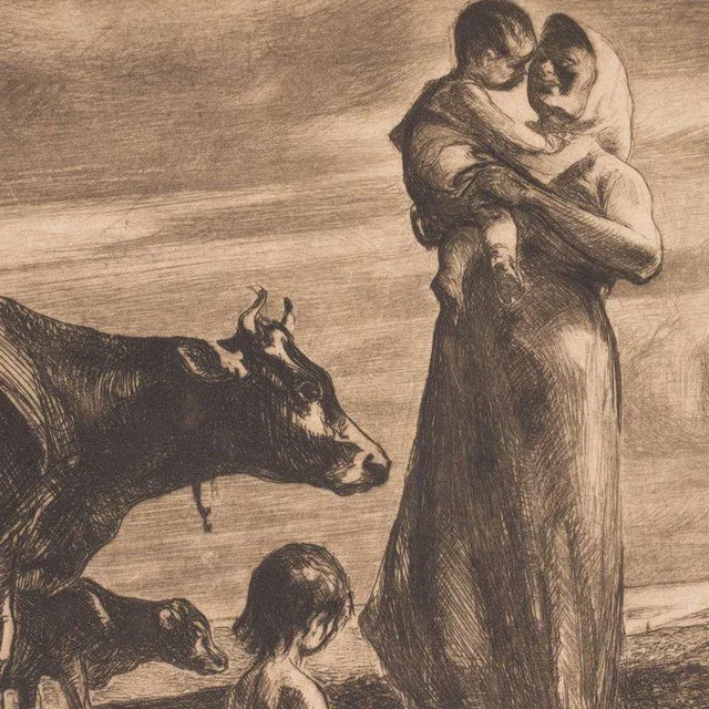 Signed Original Pastoral Etching by John E. Costigan For Sale In New York - Image 6 of 11