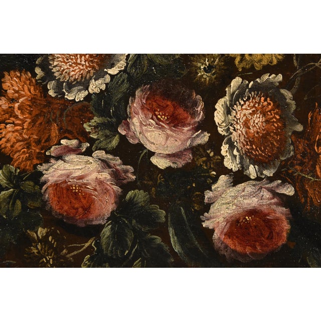 Andrea Scacciati, Flowers Still Life, 1680, Oil on Canvas, Framed For Sale - Image 13 of 15