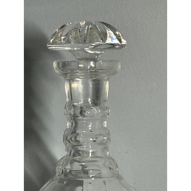 Vintage Traditional Style Cut Crystal Decanter W/Stopper For Sale - Image 10 of 15