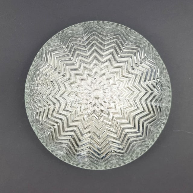 Metal Mid-Century Modern Art Deco Glass Flush Mounts from Limburg, Germany, 1970s For Sale - Image 7 of 11