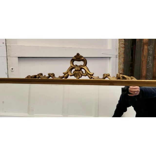 A Superb Long French Gilt Overmantel This is a Striking piece it is very large and has decoration at the top with entwined...