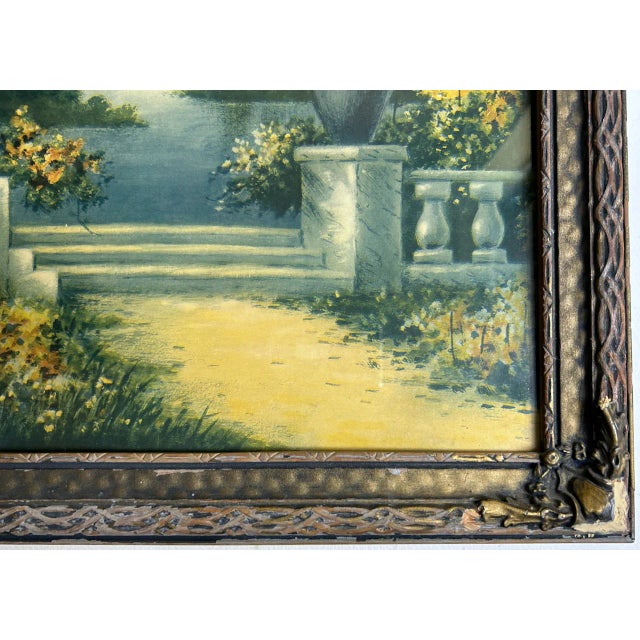 Early 1900's Pair of J. A. LeBretton Framed Color Garden Prints For Sale In New York - Image 6 of 12